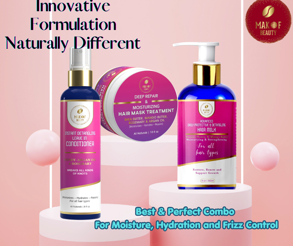 Leave-In Conditioner for Curly & Natural Hair - Detangling Hair Milk Moisturizer, Hydrates Dry Hair, Reduces Breakage & Frizz with Manuka Honey and Mango Butter - 8 oz.