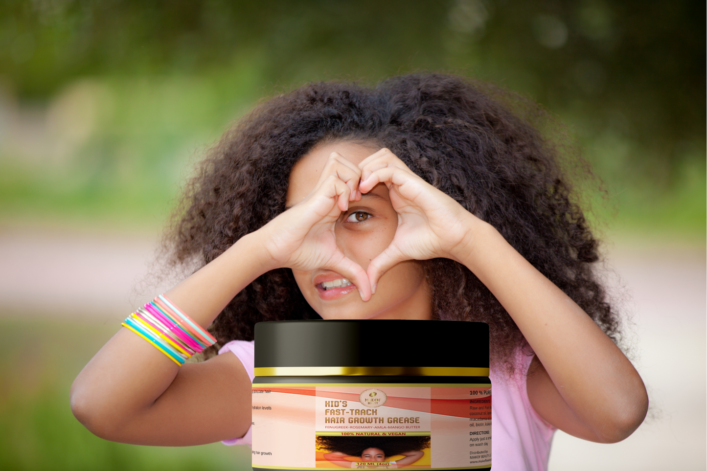 Kid's Hair Growth Grease with Raw Organic and Pure Batana Extract, Rosemary, Fenugreek, Amla oil Mango Butter. Improve Elasticity. Perfect Curly, coily and straight Hair types. 120 Ml